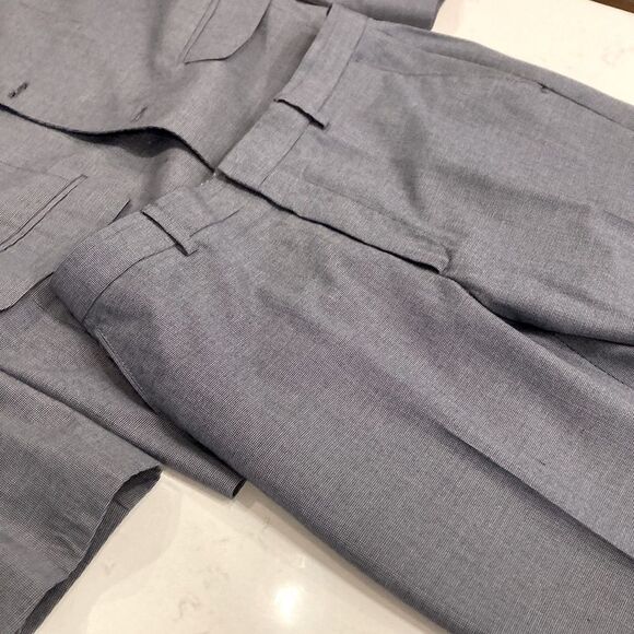 Banana republic tailored fit navy blue summer suit set 42R 33x34 - Picture 8 of 11